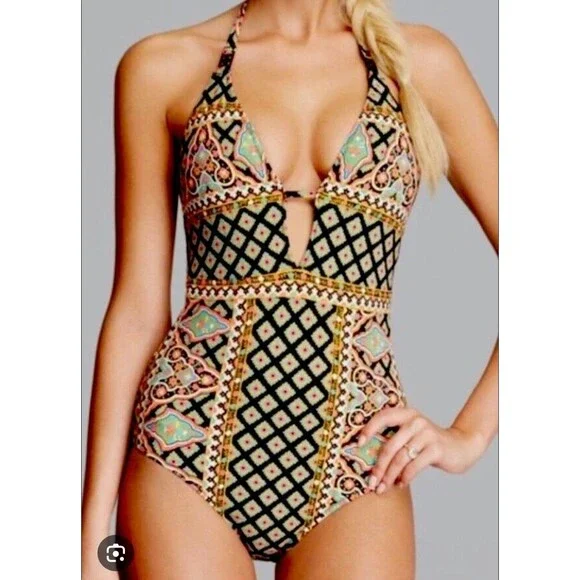 Nanette Lepore Medium Swim One Piece Goddess Swimsuit M Bathing Suit - Picture 1 of 7